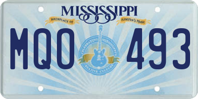 MS license plate MQO493