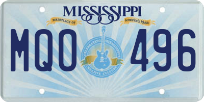 MS license plate MQO496