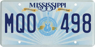 MS license plate MQO498