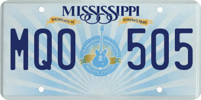 MS license plate MQO505
