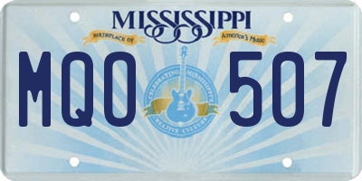 MS license plate MQO507