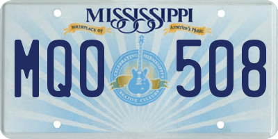 MS license plate MQO508