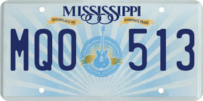 MS license plate MQO513