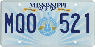 MS license plate MQO521