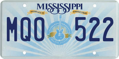 MS license plate MQO522
