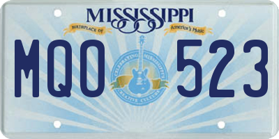 MS license plate MQO523