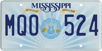 MS license plate MQO524