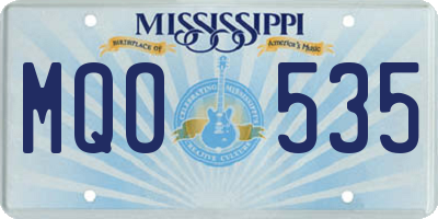 MS license plate MQO535