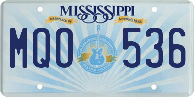 MS license plate MQO536
