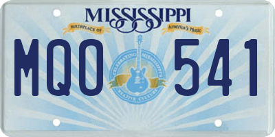 MS license plate MQO541