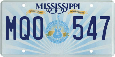 MS license plate MQO547