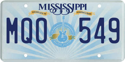 MS license plate MQO549