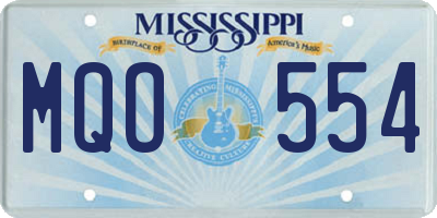 MS license plate MQO554