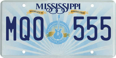 MS license plate MQO555