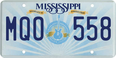 MS license plate MQO558
