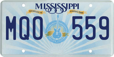 MS license plate MQO559
