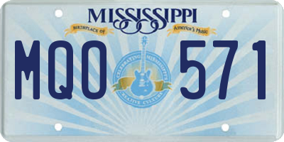MS license plate MQO571