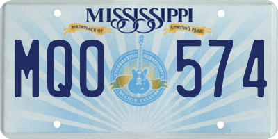 MS license plate MQO574