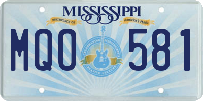 MS license plate MQO581