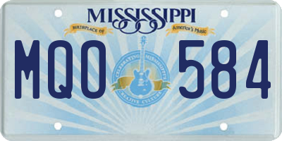 MS license plate MQO584