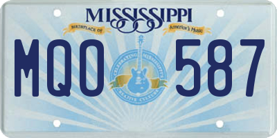 MS license plate MQO587