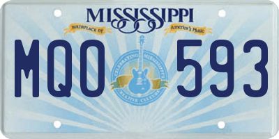 MS license plate MQO593