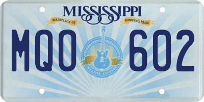 MS license plate MQO602