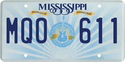 MS license plate MQO611