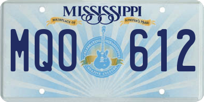 MS license plate MQO612