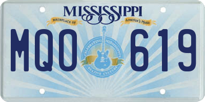 MS license plate MQO619