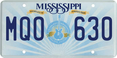 MS license plate MQO630
