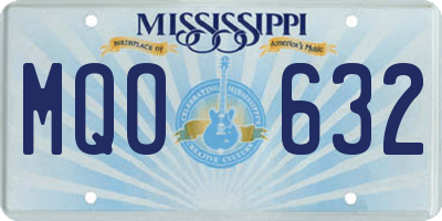 MS license plate MQO632