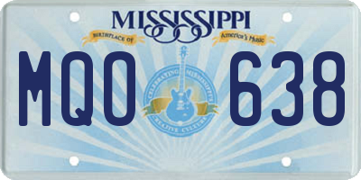 MS license plate MQO638