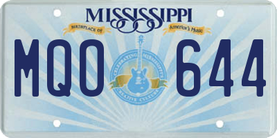 MS license plate MQO644