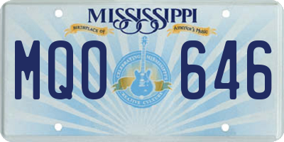 MS license plate MQO646
