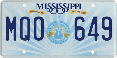 MS license plate MQO649