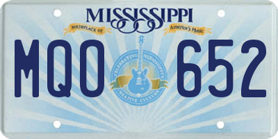 MS license plate MQO652