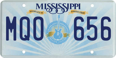 MS license plate MQO656