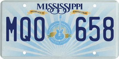 MS license plate MQO658