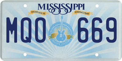 MS license plate MQO669