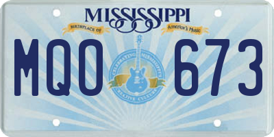 MS license plate MQO673