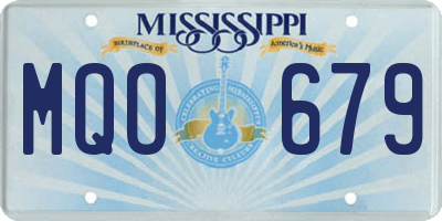 MS license plate MQO679
