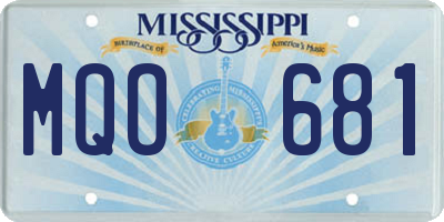 MS license plate MQO681
