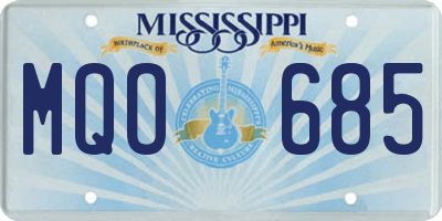 MS license plate MQO685