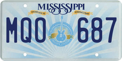MS license plate MQO687