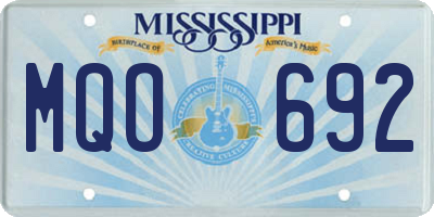 MS license plate MQO692