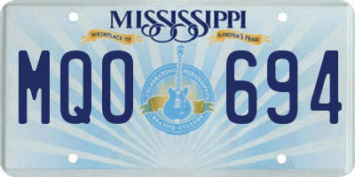 MS license plate MQO694