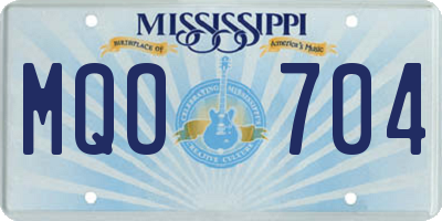 MS license plate MQO704