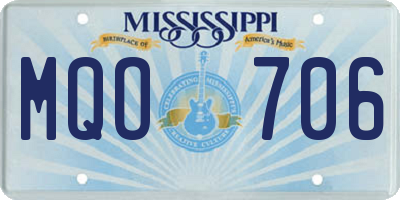 MS license plate MQO706