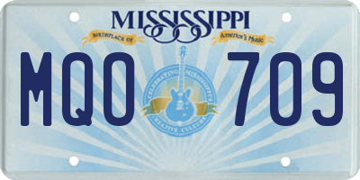 MS license plate MQO709